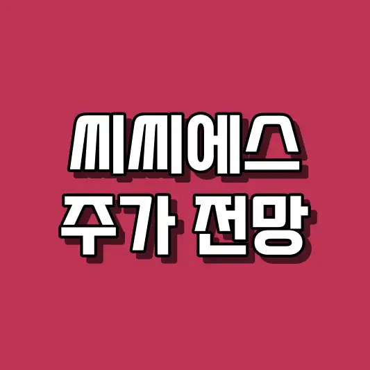 씨씨에스 주가 전망