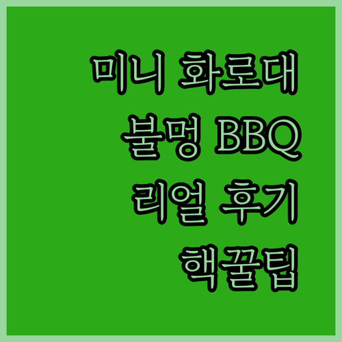 미니 화로대 리뷰 불멍과 BBQ를 동..