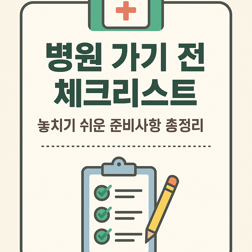 병원 가기 전 체크리스트: 놓치기 쉬운 준비사항 총정리
