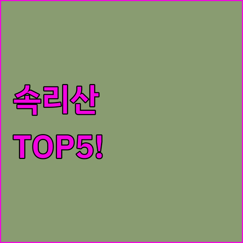 보은 속리산 숙소 추천 TOP 5 위..