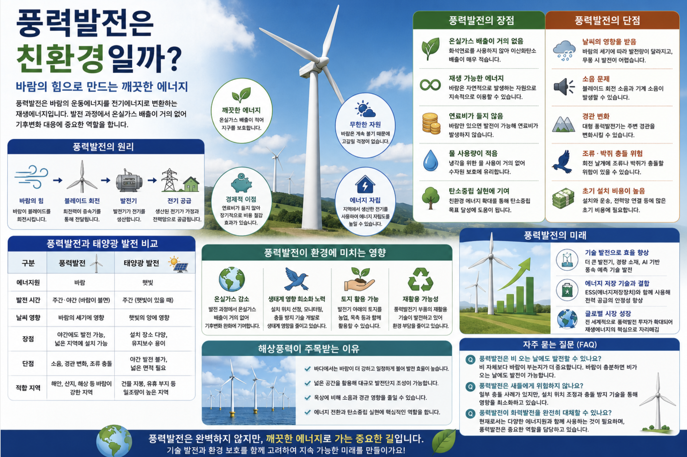 풍력발전은 친환경일까? 장점과 단점, 우리가 알아야 할 사실
