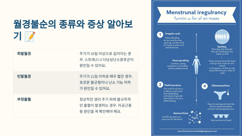 월경불순의 종류와 증상 알아보기