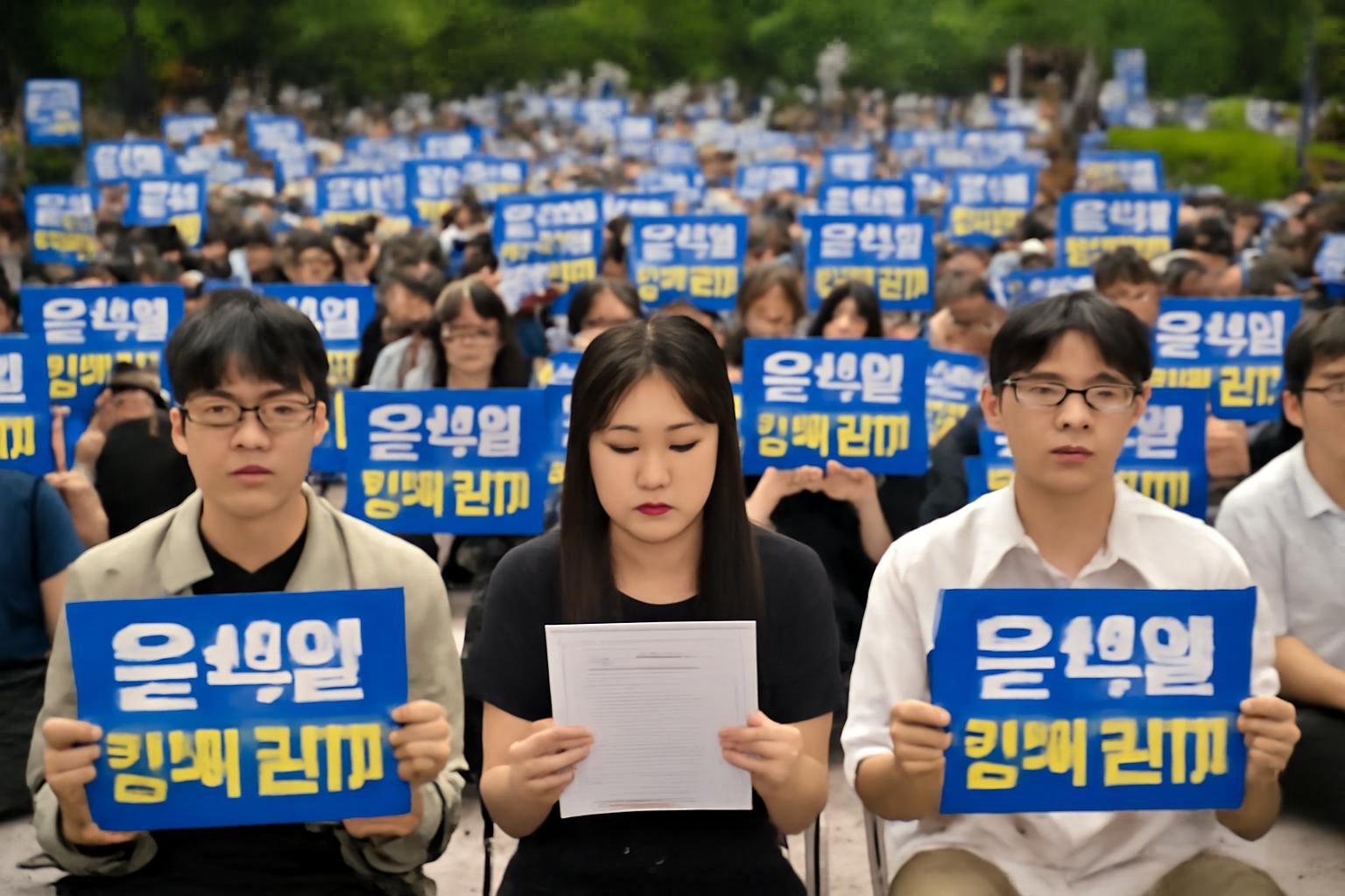 대학생 탄핵반대 시국