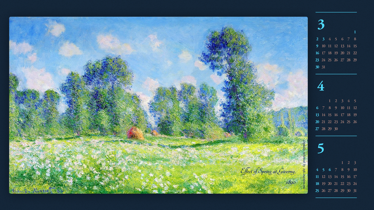 14 지베르니 봄의 효과 B - 2025년4월 노트북배경화면