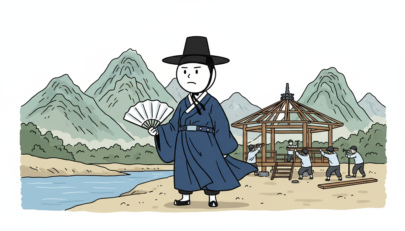 한강변 압구정 정자에서 물아일체를 꿈꾸는 한명회