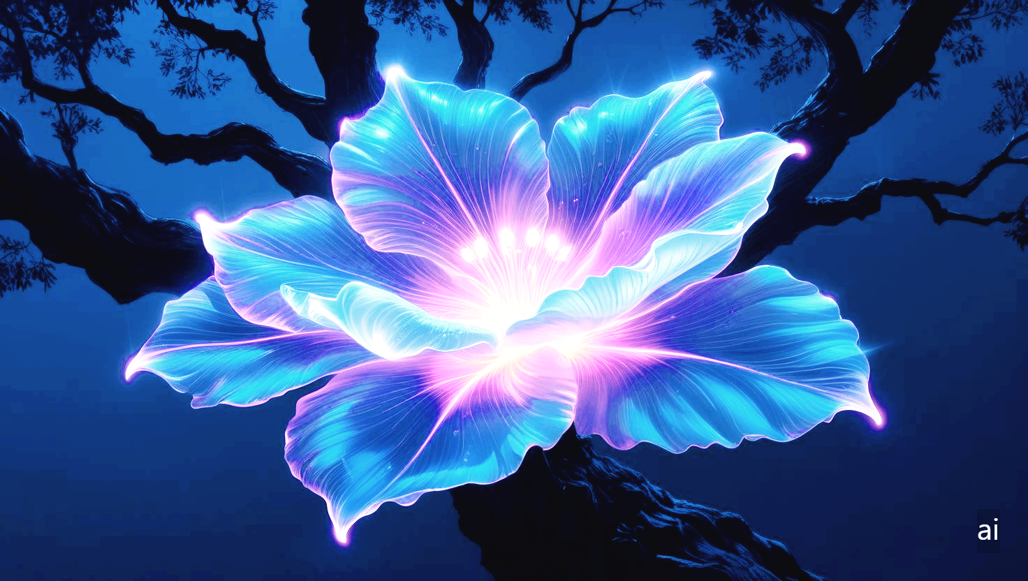 야광 빛 나는 꽃