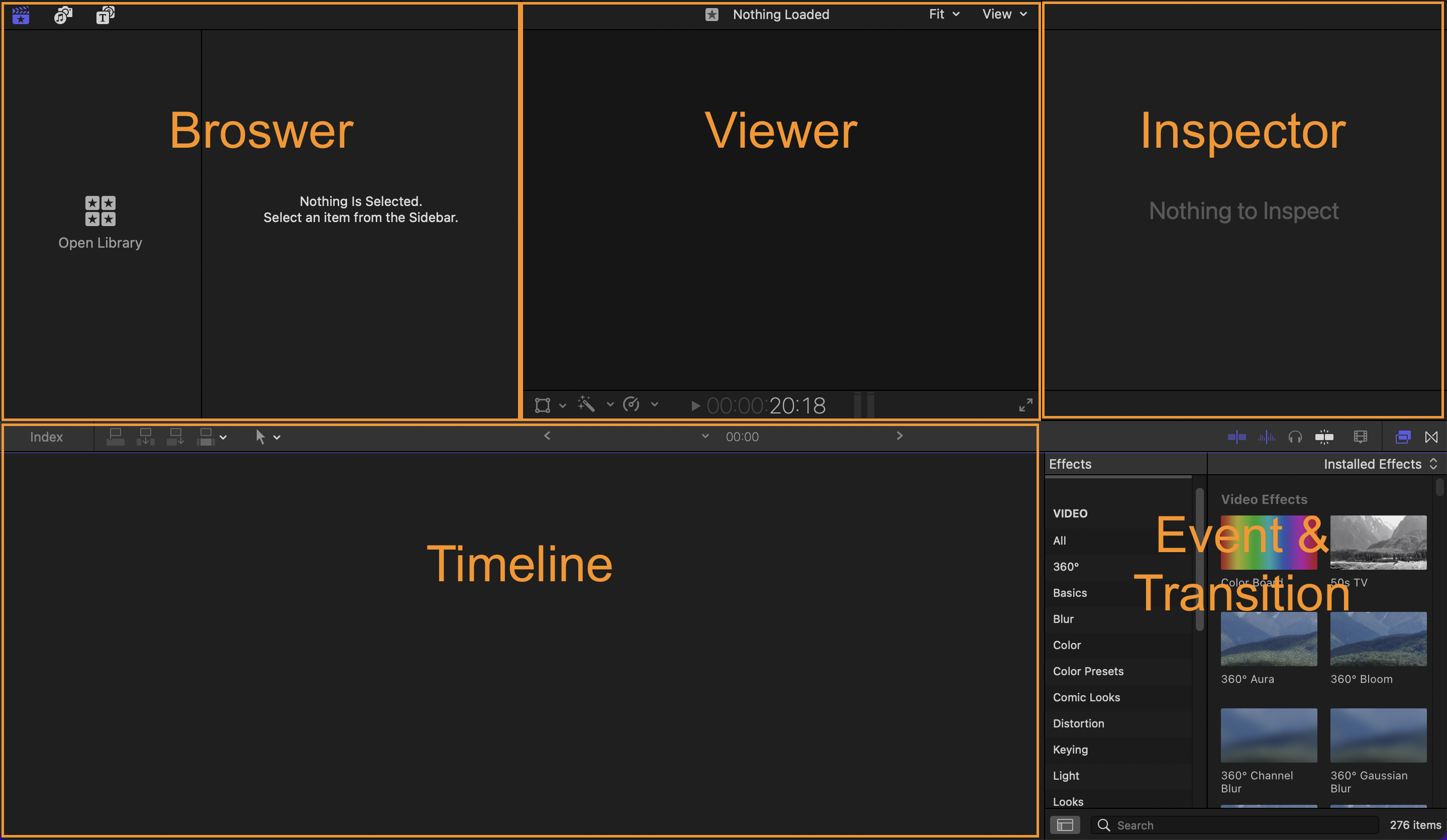파이널 컷 프로 전체 창