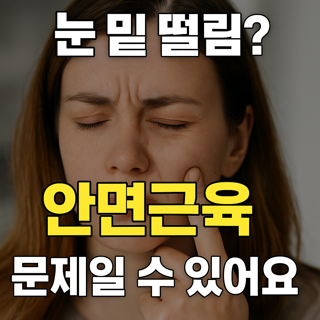 눈밑떨림안면근육문제일수도