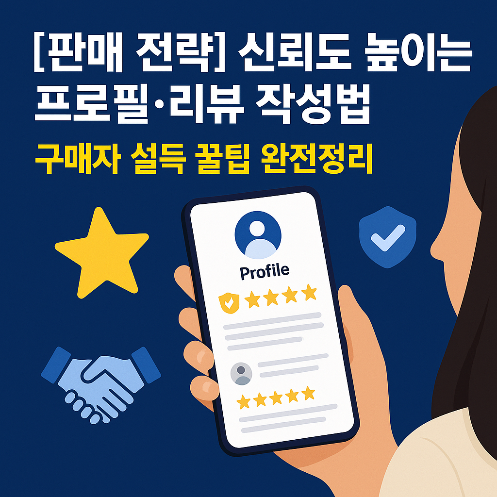 [판매 전략] 신뢰도 높이는 프로필&middot;리뷰 작성법 ｜ 구매자 설득 꿀팁 완전정리