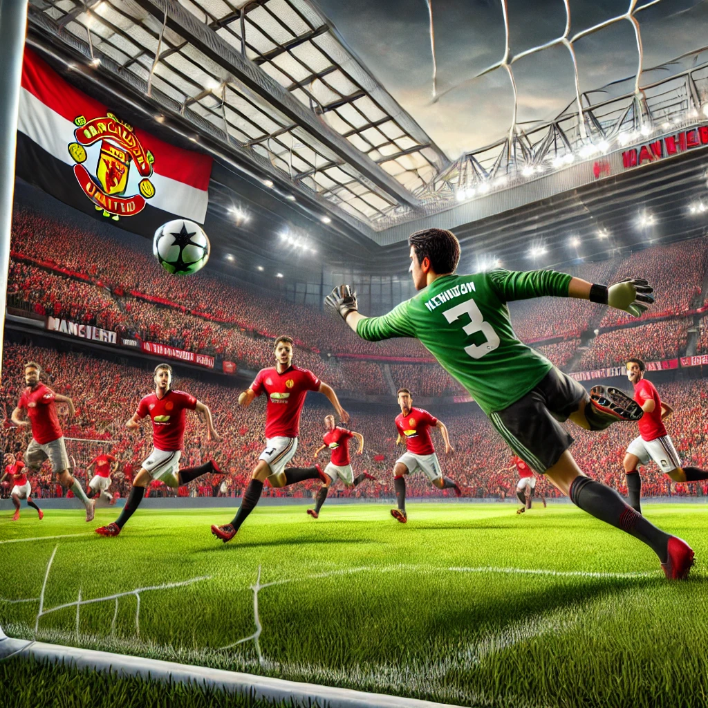 맨체스터 유나이티드 선수들의 축구장면