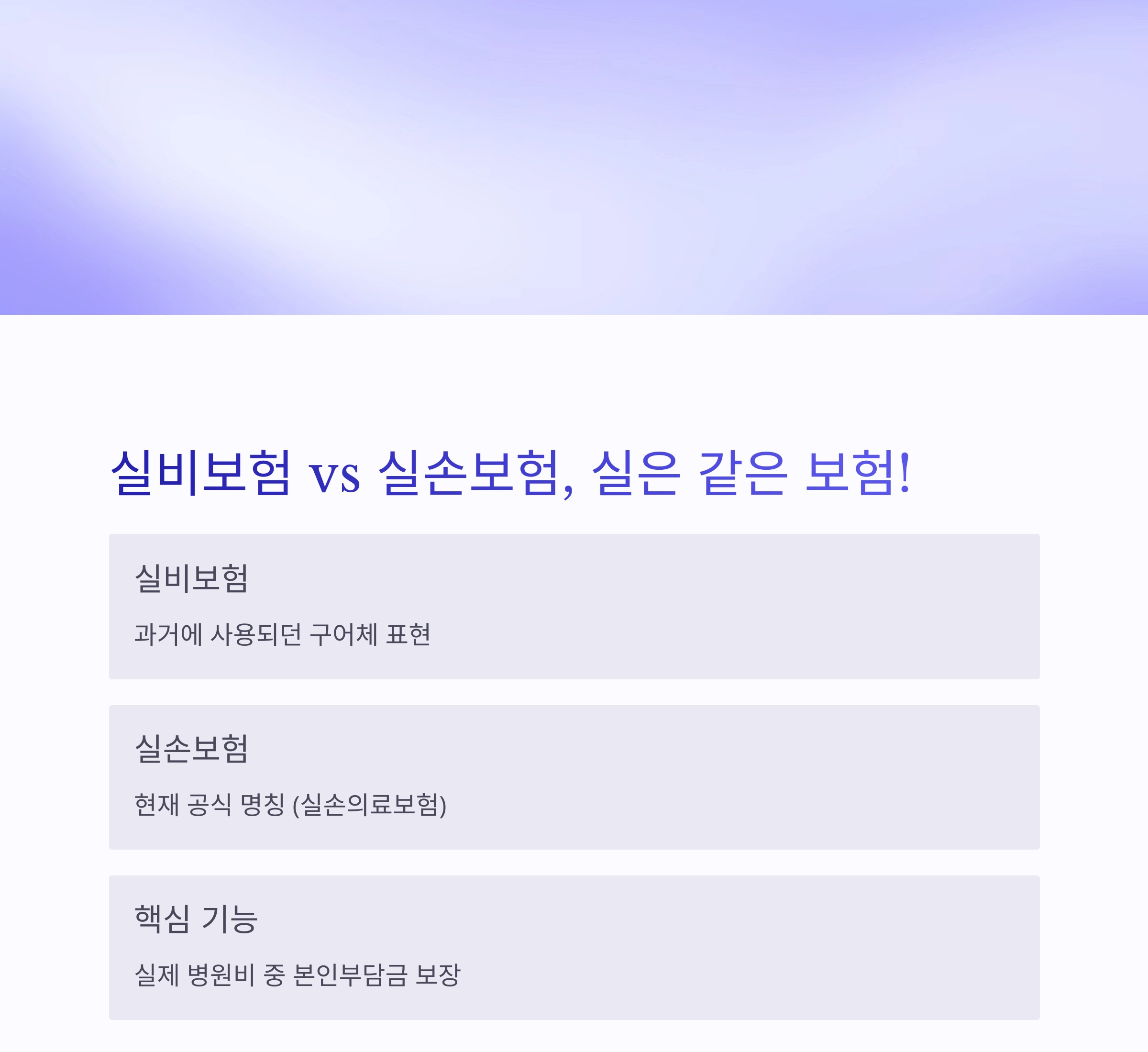실손보험과 실비보험의 차이점, 헷갈리는 개념 명확히 정리했습니다