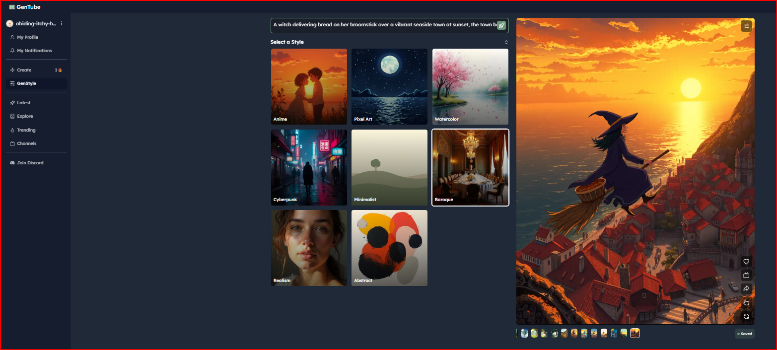 alt="마녀 배달부 키키에서 영감을 받은 지브리 스타일의 마녀"