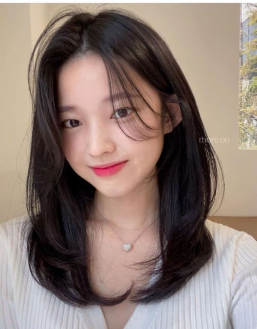 중단발 허그펌
