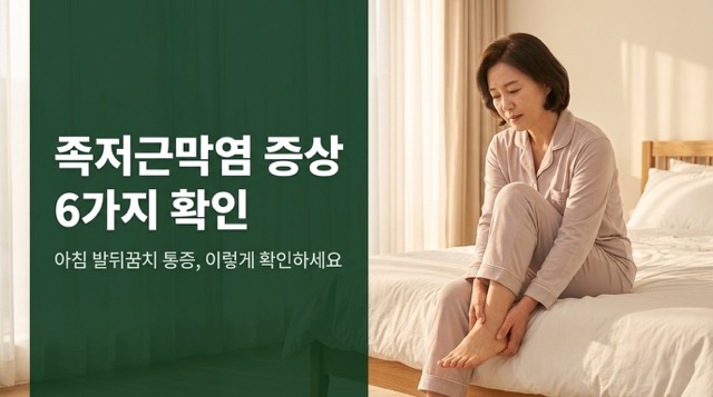 족저근막염 증상 6가지 확인 방법