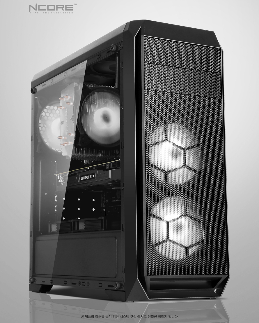 ABKO NCORE Rise Tempered Glass Square RGB Spectrum