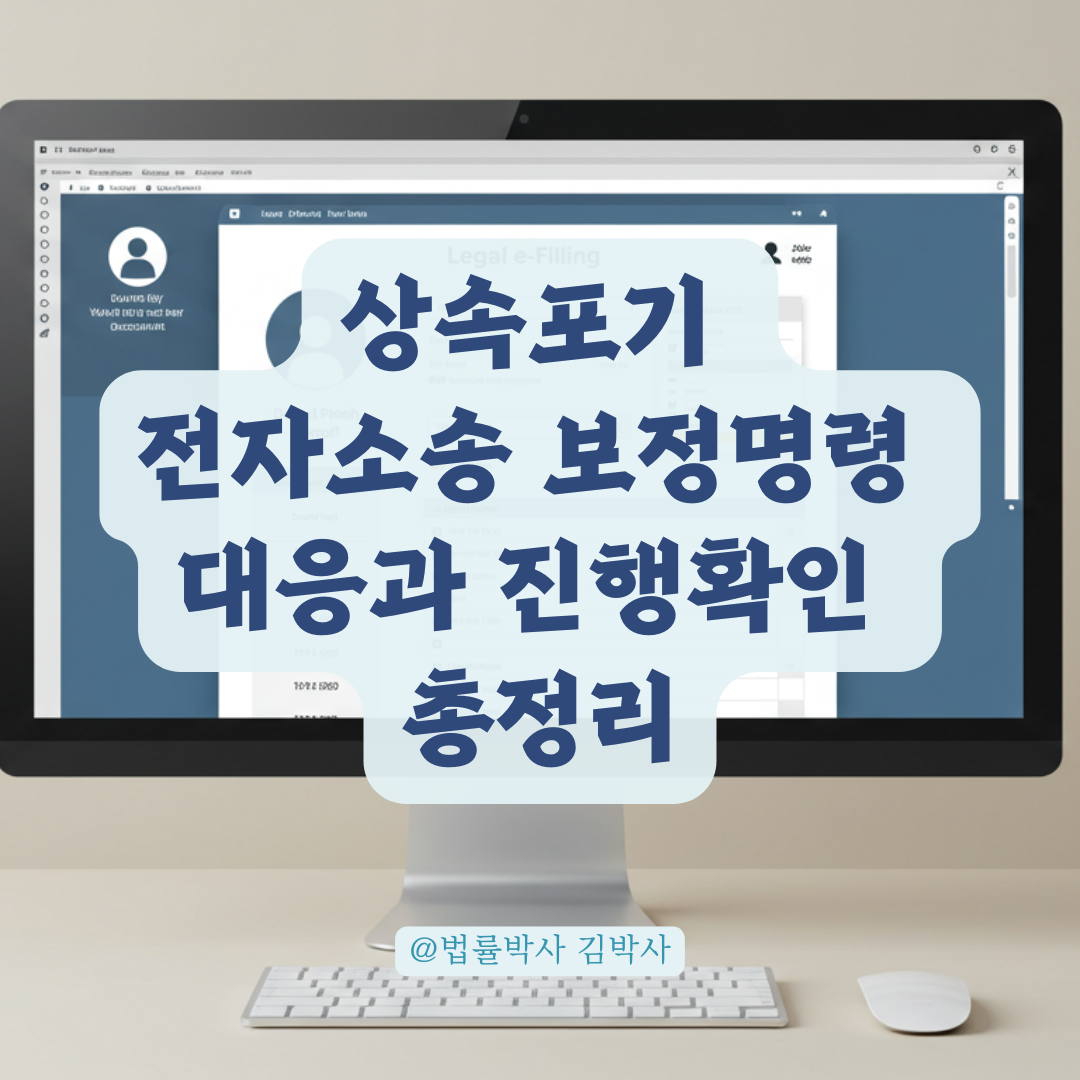 상속포기 전자소송 중 보정명령 대응부터 진행상황 확인 방법까지 한눈에 보기.