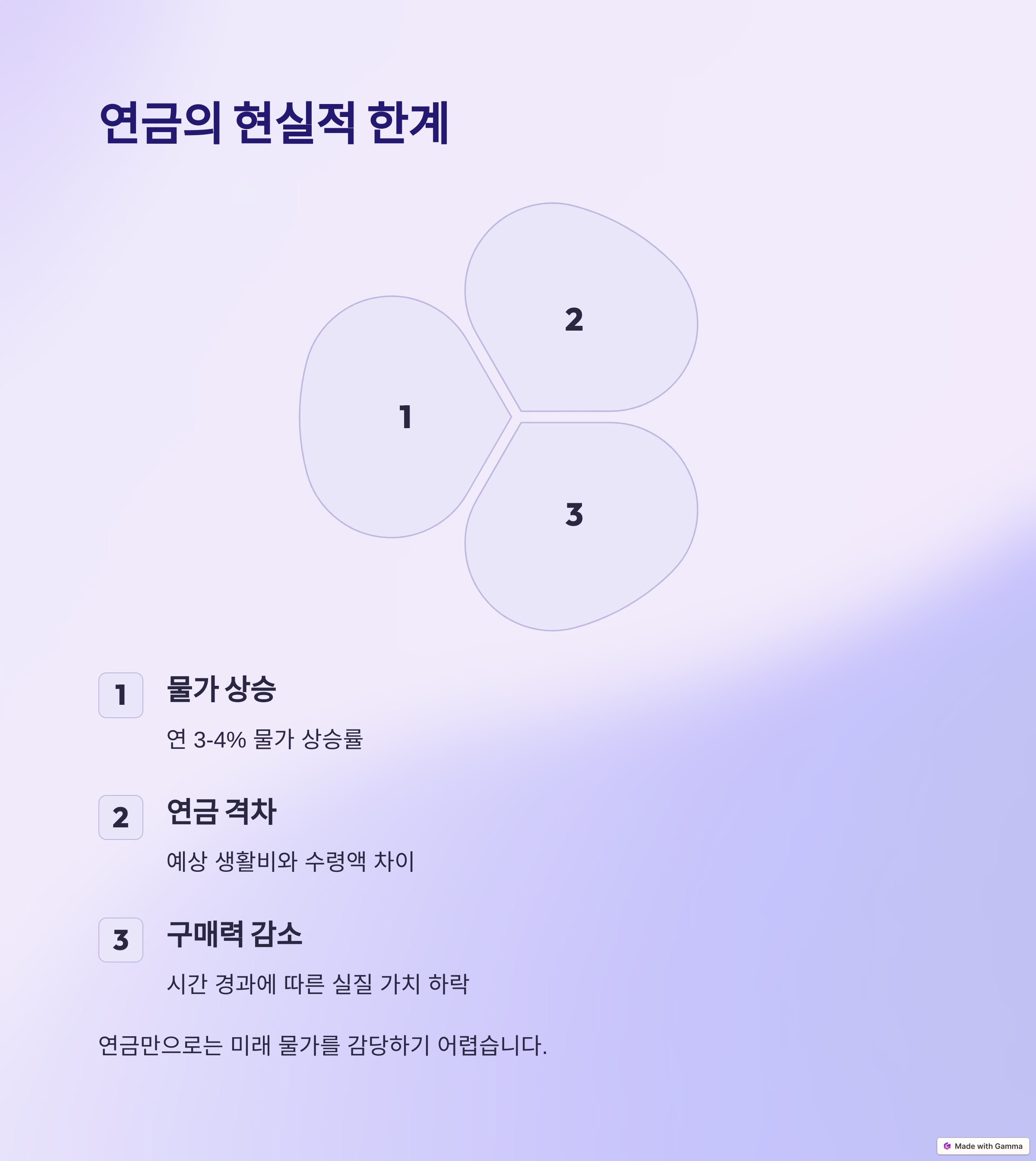 연금의 현실적 한계