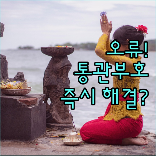 개인통관고유부호 오류 발생 시 유니패..