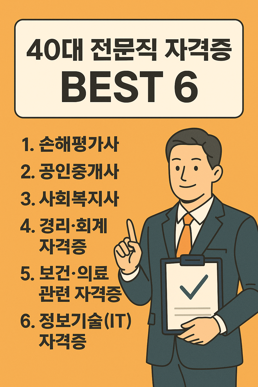 40대에게 추천하는 전문직 자격증 BEST 6