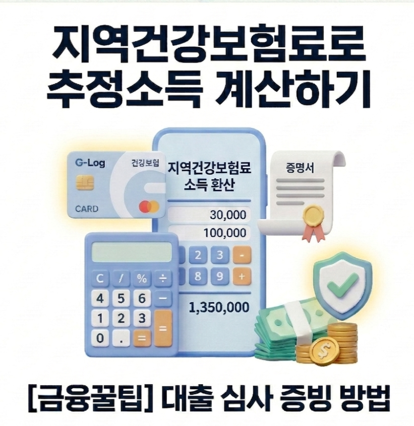 지역건강보험료 납부액 기반 추정소득 환산 대출 심사 증빙 방법 가이드 썸네일