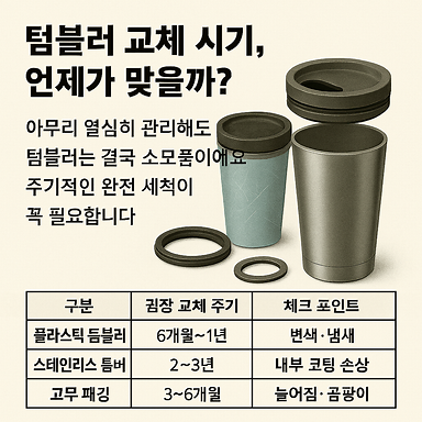 텀블러 교체 시기, 언제가 맞을까?