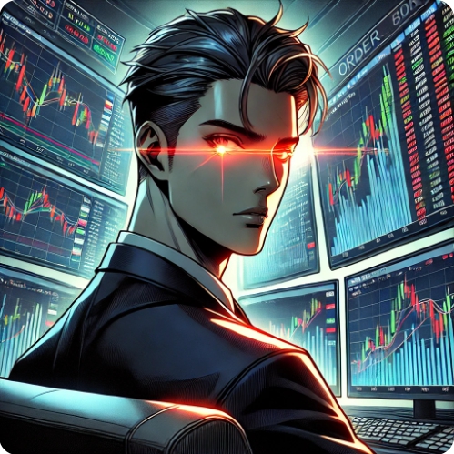 주식거래를 하는 모습을 표현한 이미지