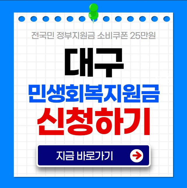 민생회복지원금 대구