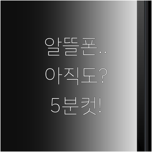 알뜰폰 셀프 개통 순서와 유심 교체 ..