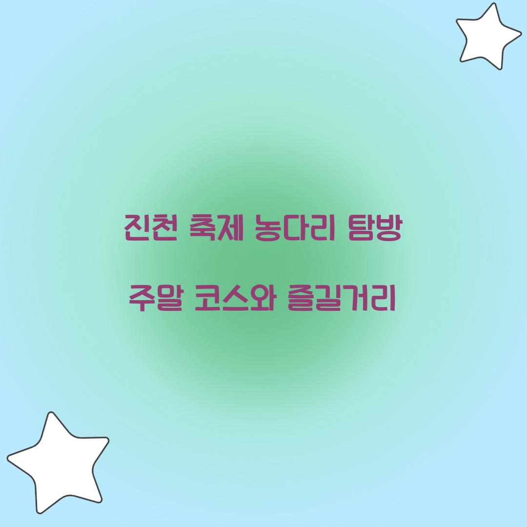 진천 축제 농다리