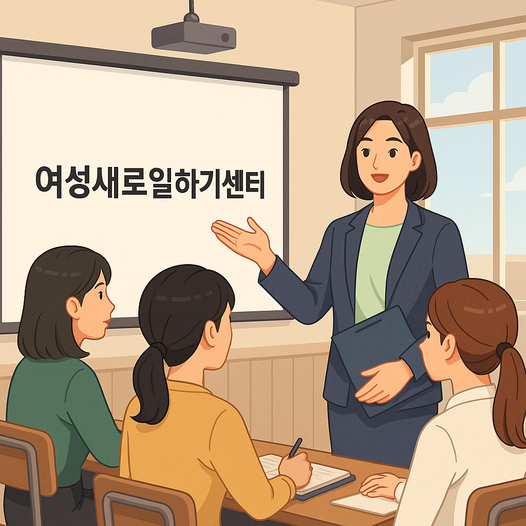 2025 여성새로일하기센터 강의실 교육 장면 – 직업훈련 및 상담