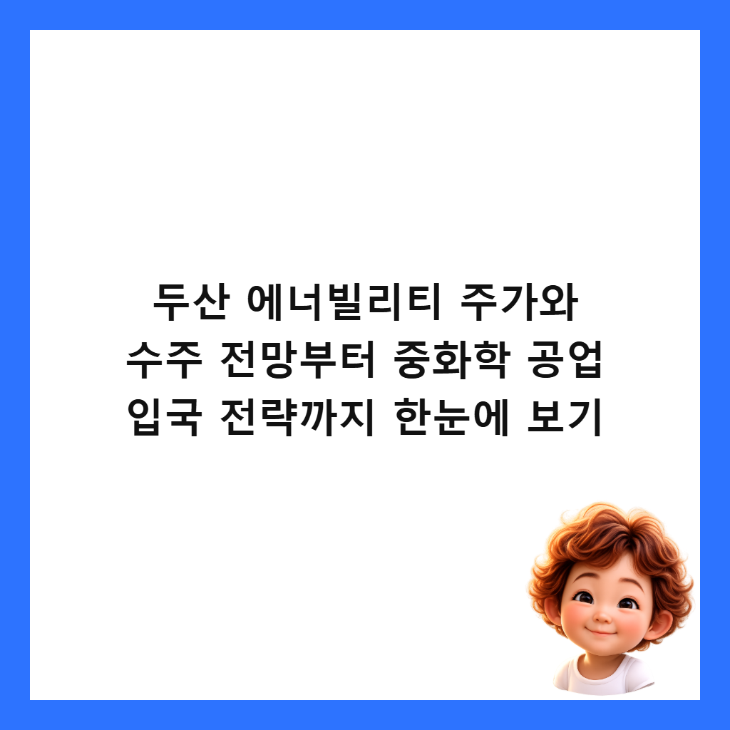 두산 에너빌리티 주가와 수주 전망부터 중화학 공업 입국 전략까지 한눈에 보기 썸네일