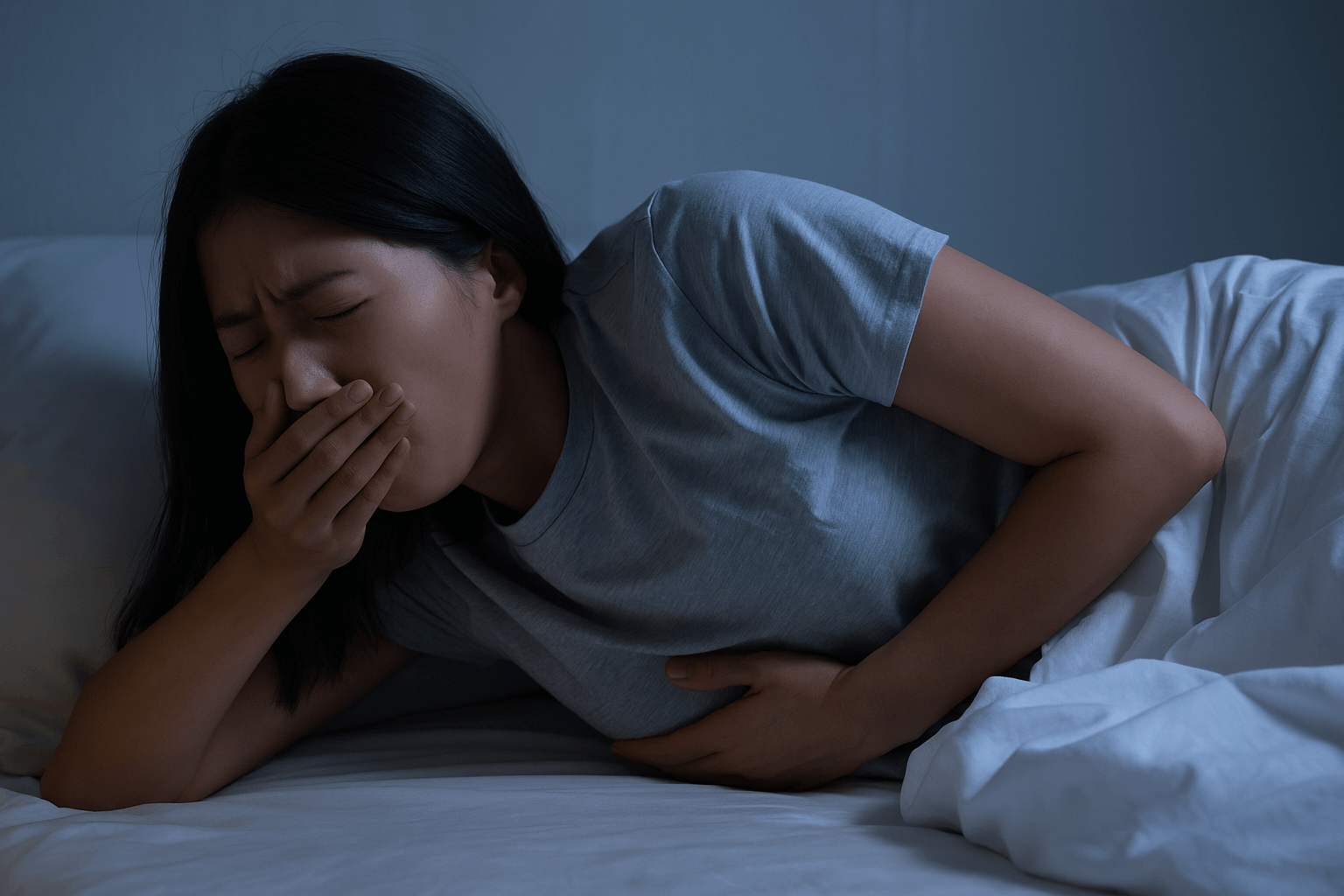 자다가 갑자기 속 울렁거림 - 사진