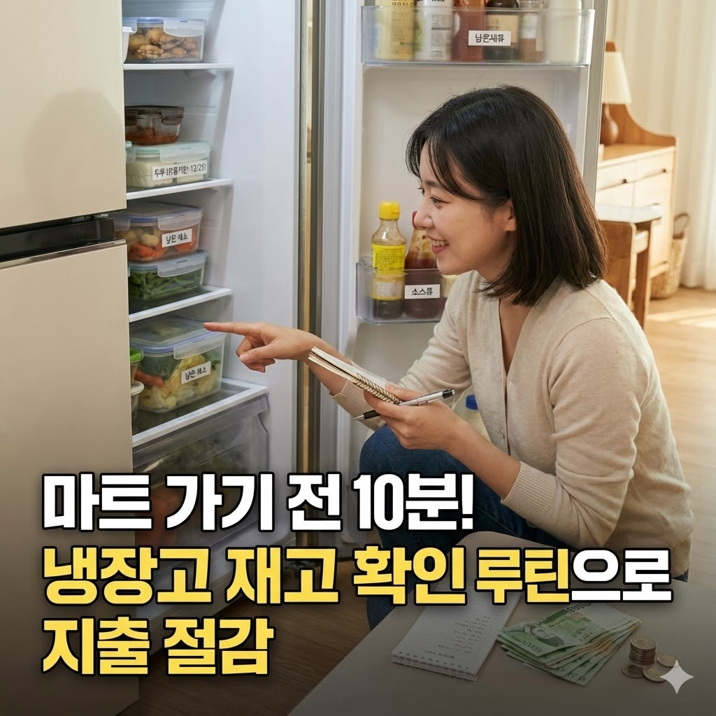 마트 가기 전 10분: 냉장고 재고 확인 루틴으로 지출 절감