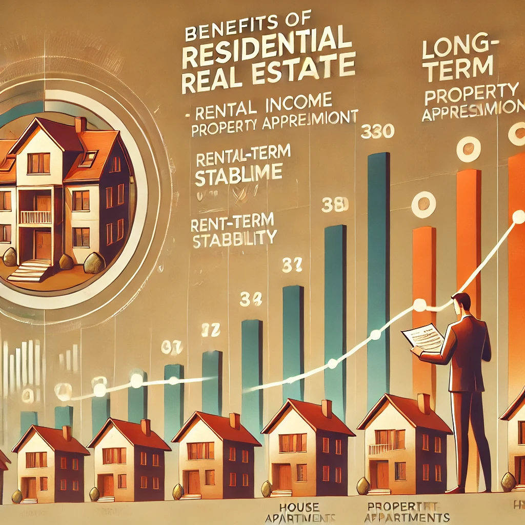 주거용 부동산 투자 장점: 장기적인 안정성과 주택 수요 증가를 분석하는 투자자.