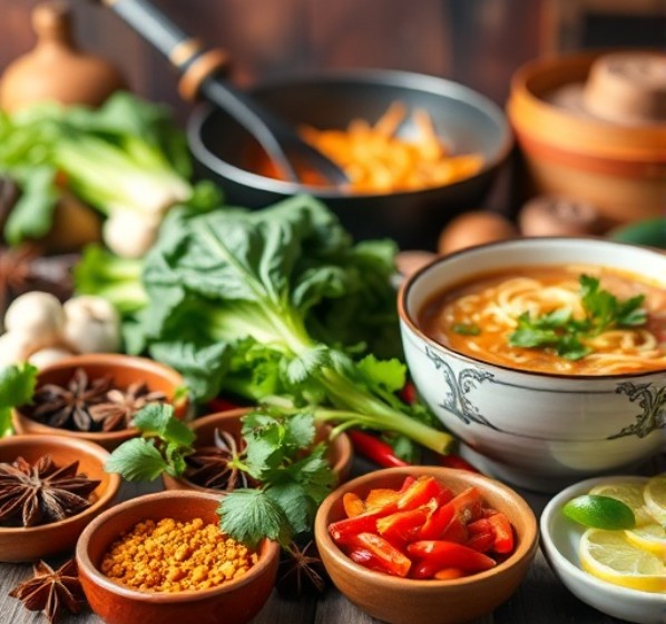 아시아 인스턴트 재구성 (풍미조합, 식재료, 조리법)