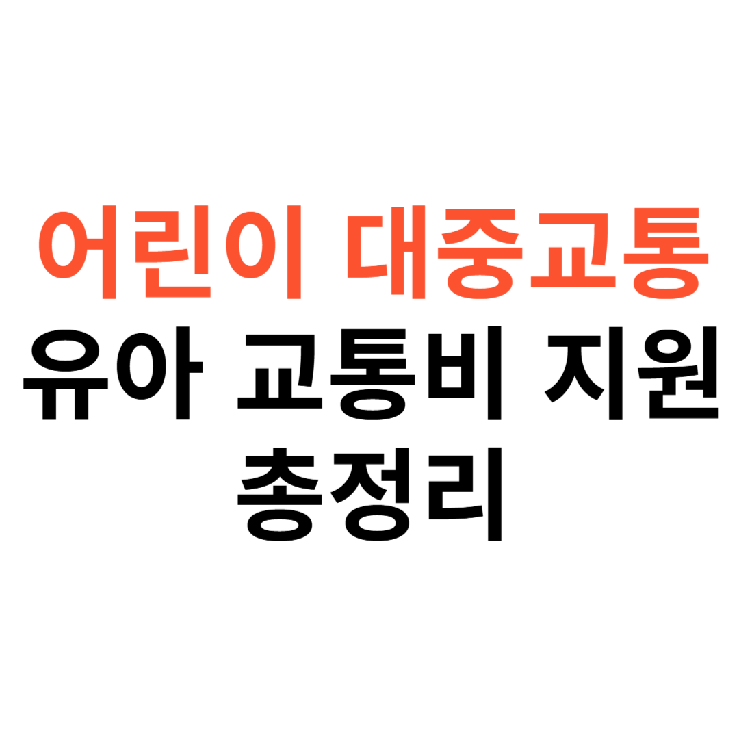 어린이 대중교통비