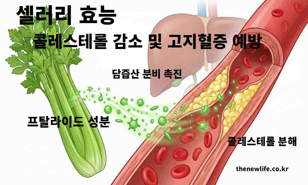 셀러리 효능 콜레스테롤 감소 고지혈증 예방