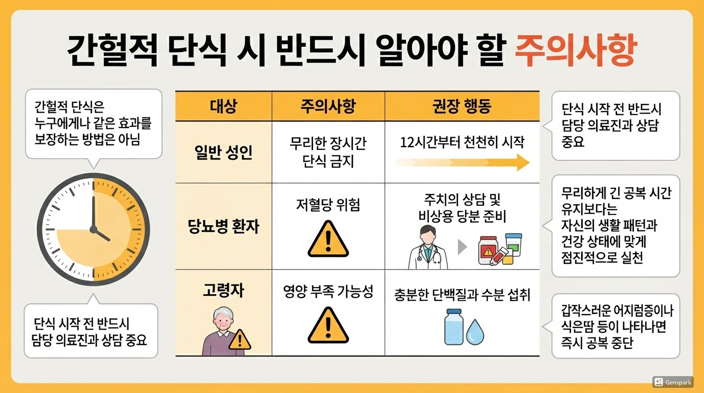 간헐적 단식 시 반드시 알아야 할 주의사항