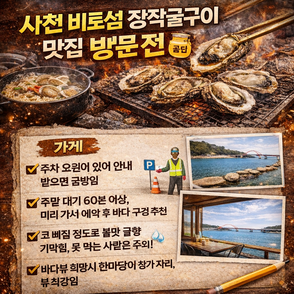 사천 비토섬 장작굴구이 맛집 방문 전 꿀팁