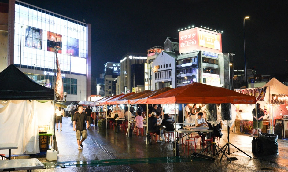 나카스 거리 포장마차 풍경 사진