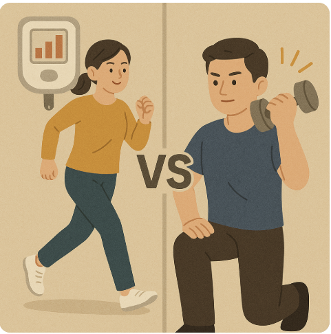 혈당 낮추는 데 가장 효과적인 운동은? 걷기 vs 근력운동 완전 비교 관련 사진