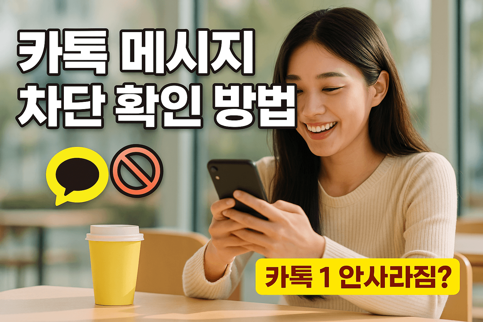 카톡 1 안사라짐? 카톡 메시지 차단 확인 방법