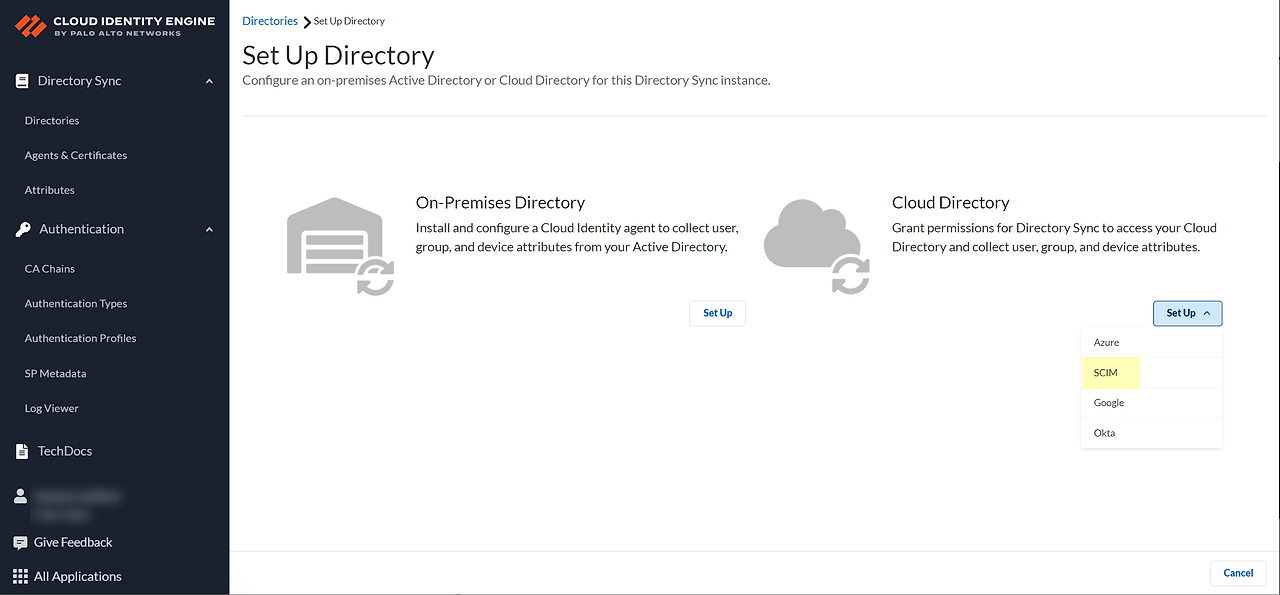 디렉터리 SCIM 설정