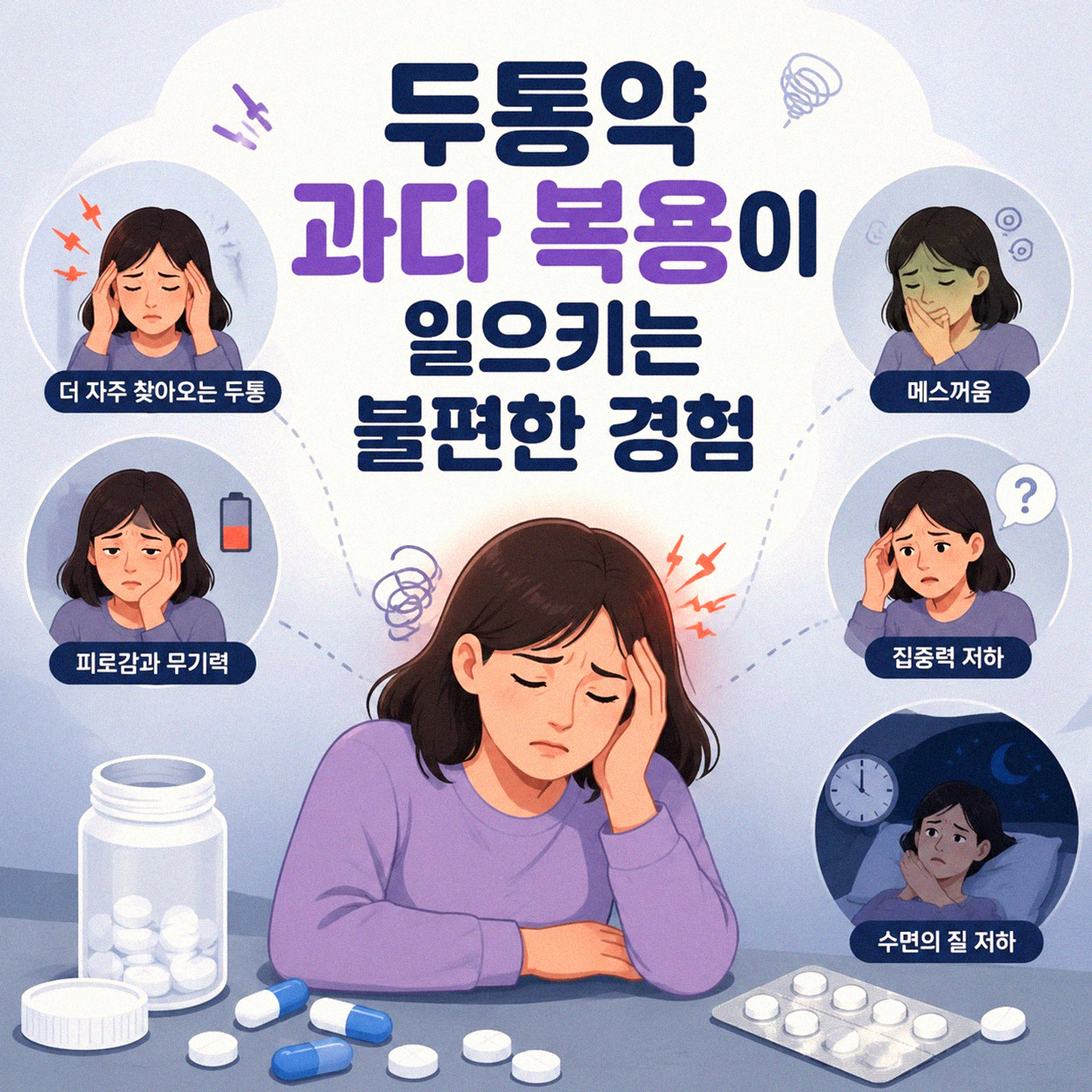 두통약 자주 먹었더니 오히려 더 아픈 이유가 뭘까
