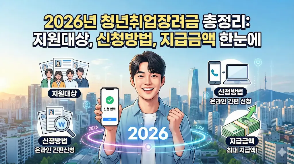 2026년 청년취업장려금 총정리: 지원대상, 신청방법, 지급금액 한눈에