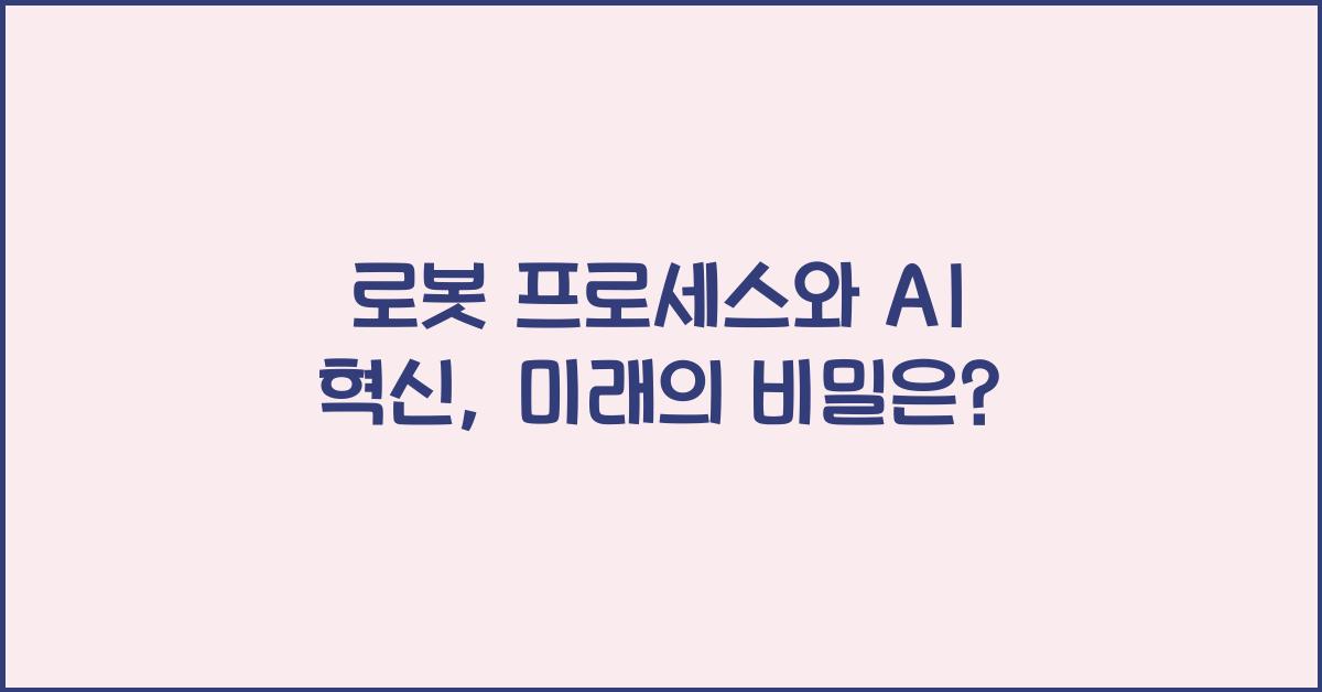 로봇 프로세스와 AI 혁신