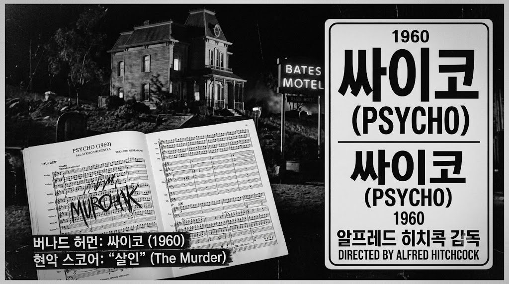 싸이코 1960 버나드 허먼 현악 스코어 베이츠 모텔 공포
