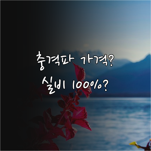 족저근막염 통증 완화 체외충격파 가격..