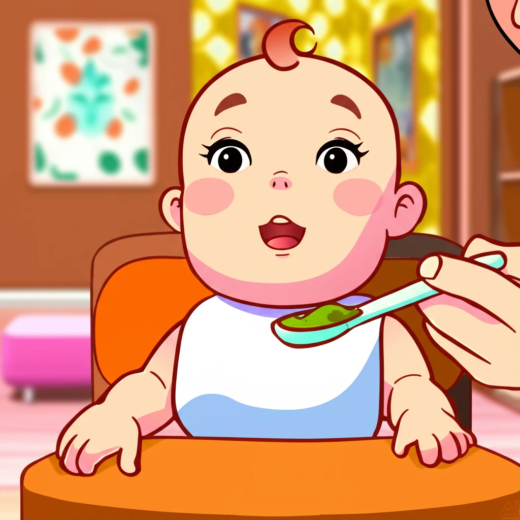 맘마 먹자! 6개월 아기 이유식, 엄