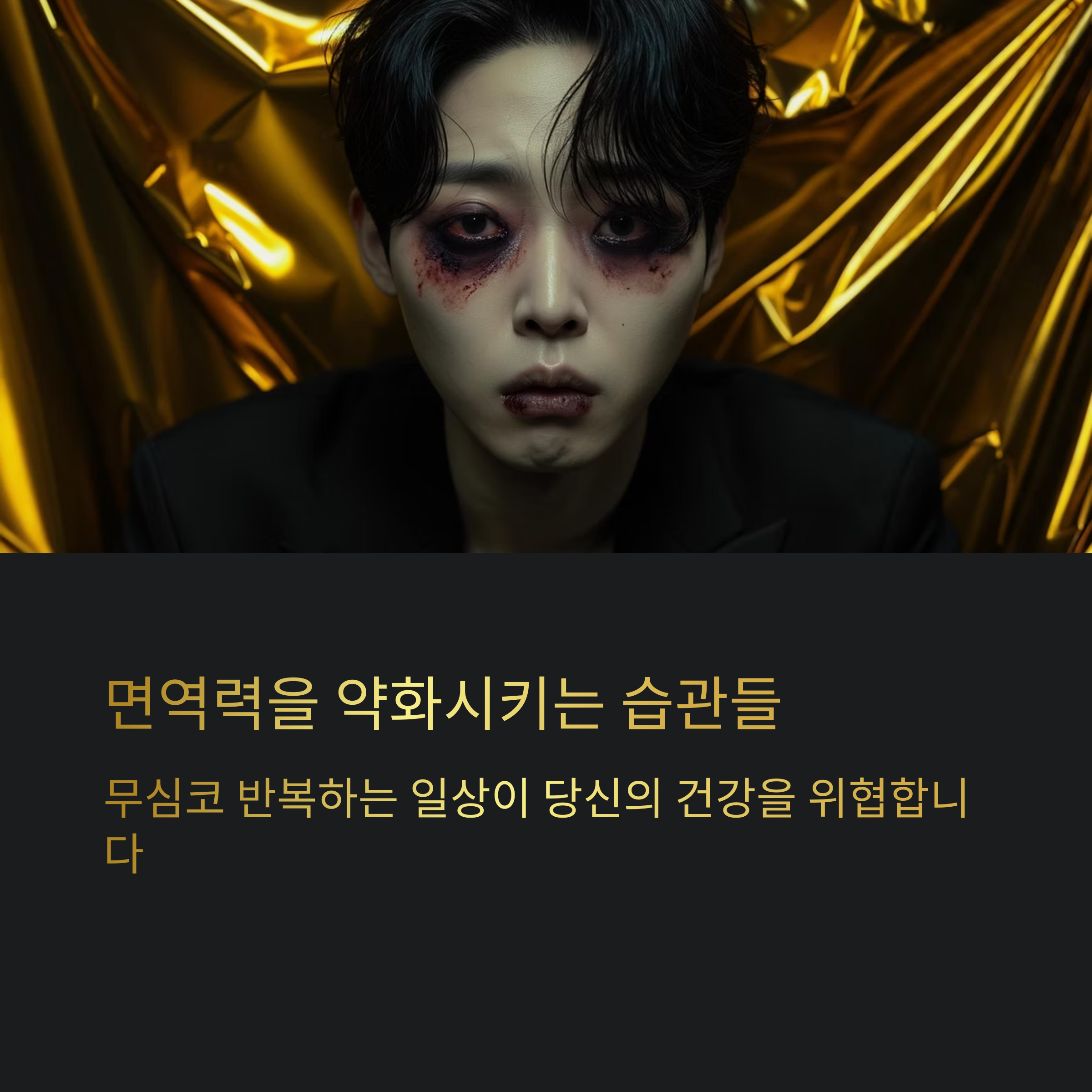 강한 면역력을 위해 반드시 피해야 할 습관